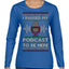 I Paused My Podcast to Be Here Funny Podcasting Ugly Christmas Sweater Womens Graphic Long Sleeve T-Shirt