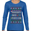 Naughty Nice 41, Ugly Christmas Unisex Sweater List, Extra Festive, Ugly Christmas Sweater Womens Graphic Long Sleeve T-Shirt