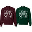 Wifey Hubby Ugly Christmas Christmas Matching Couples Crewneck Sweater