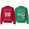 Where My Ho's At? Ho Ugly Christmas Matching Couples Crewneck Sweater