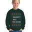 Naughty Nice 6 7 Checklist Ugly Christmas Sweater For Kids | Unisex Boys Girls Crewneck Graphic Sweatshirt