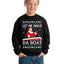Let Me Drive Da Boat Funny Santa Xmas Ugly Christmas Sweater Unisex Boys Girls Crewneck Graphic Sweatshirt