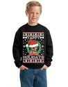 Yappy Holidays Ugly Christmas Sweater Unisex Boys Girls Crewneck Graphic Sweatshirt