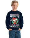 Yappy Holidays Ugly Christmas Sweater Unisex Boys Girls Crewneck Graphic Sweatshirt