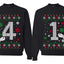 41 Combination Sweater Girlfriend Boyfriend Gift His and Hers Matching Ugly Christmas Couple Crewneck Sweatshirt