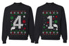 41 Combination Sweater Girlfriend Boyfriend Gift His and Hers Matching Ugly Christmas Couple Crewneck Sweatshirt