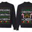 Spreading Christmas Cheer Sweater Girlfriend Boyfriend Gift His and Hers Matching Ugly Christmas Couple Crewneck Sweatshirt
