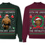 Kith Me Under the Mithletoe Funny Mike Tyson Fight Meme Classic Funny Couples Xmas Ugly Christmas Couples Sweater Crewneck Sweatshirt
