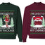 Come Down My Chimney Hold My Package Sweater Girlfriend Boyfriend Gift His and Hers Matching Ugly Christmas Couple Crewneck Sweatshirt