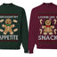I Brought My Appetitie Lookin Like A Snack Sweater Girlfriend Boyfriend Gift His and Hers Matching Ugly Christmas Couple Crewneck Sweatshirt