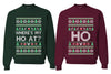Where's My Ho At? Ho Sweater Girlfriend Boyfriend Gift His and Hers Matching Ugly Christmas Couple Crewneck Sweatshirt