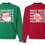 Naughty, Nice Santa Claus Mrs Claus Couples Sweatshirt Ugly Christmas Matching Couple Sweater Crewneck Sweatshirt