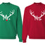Mr Mrs Reindeer Red Nose, Funny Classic Xmas Couples Sweatshirt Ugly Christmas Matching Couple Crewneck Sweater Crewneck Sweatshirt