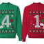 41 Combination Sweater Girlfriend Boyfriend Gift His and Hers Matching Ugly Christmas Couple Crewneck Sweatshirt