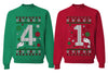 41 Combination Sweater Girlfriend Boyfriend Gift His and Hers Matching Ugly Christmas Couple Crewneck Sweatshirt