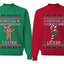 Official Candy Cane Licker Gingerbread Taster Sweater Girlfriend Boyfriend Gift His and Hers Matching Ugly Christmas Couple Crewneck Sweatshirt