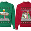North Pole, Pole Dancer Sweater Girlfriend Boyfriend Gift His and Hers Matching Ugly Christmas Couple Crewneck Sweatshirt