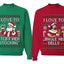 I Love To Stuff Her Stocking Jingle His Bells Sweater Girlfriend Boyfriend Gift His and Hers Matching Ugly Christmas Couple Crewneck Sweatshirt