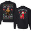Lift Heavy Eat Ath Merry Chrithmith, Butt Viral Weightlifting Lifting Boxing Fight Meme, Funny Front and Back Unisex Ugly Christmas Sweater Crewneck Sweatshirt