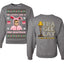 He Looks Like A Pink Nightmare Story Ugly Christmas Front and Back Sweater Unisex Crewneck Sweatshirt