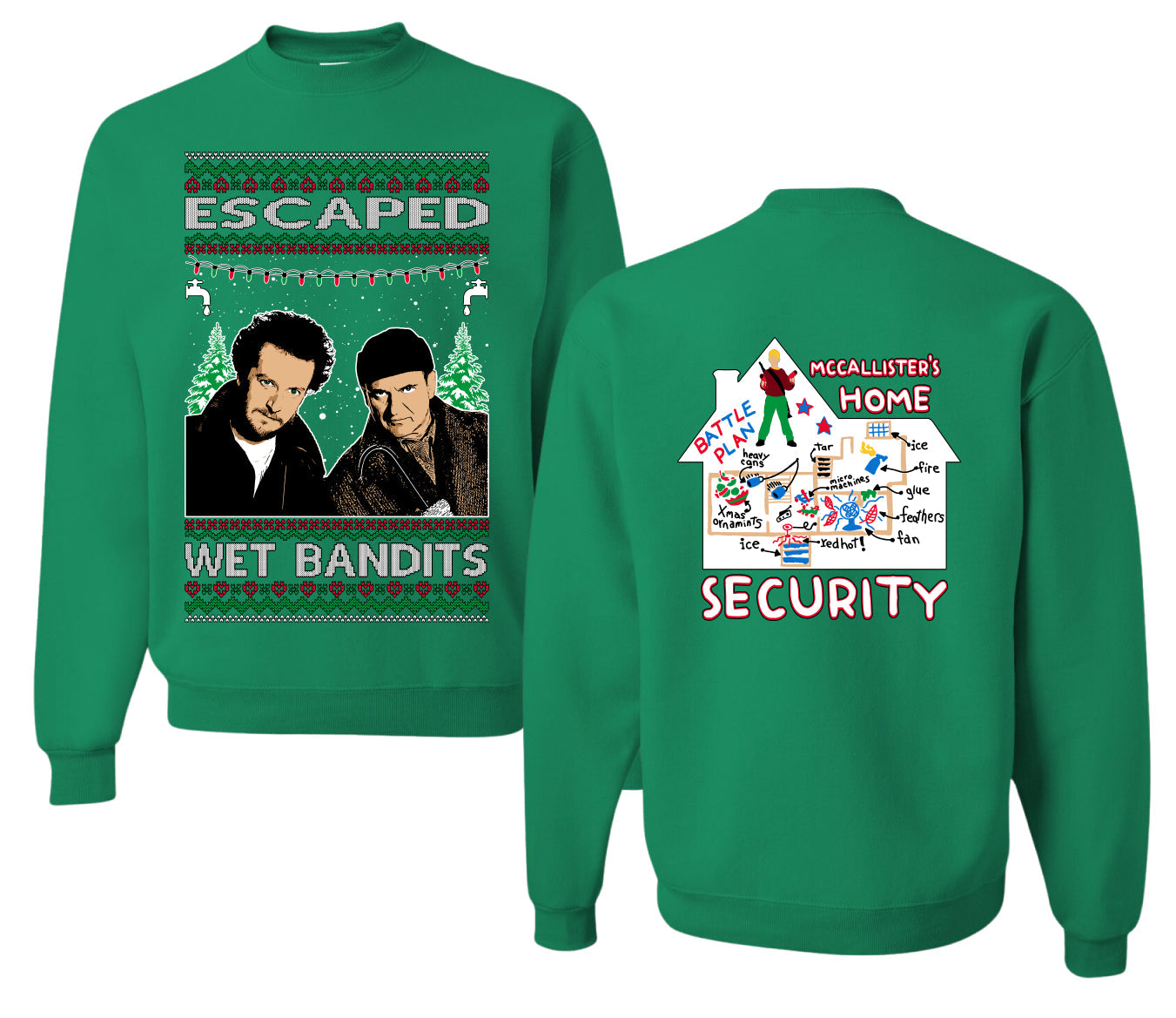 Escaped Bandits Classic Home Holiday Movie Christmas Unisex Crewneck Sweatshirt
