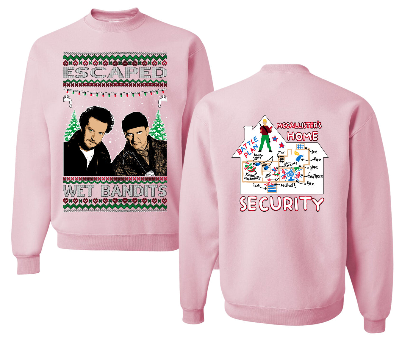 Escaped Bandits Classic Home Holiday Movie Christmas Unisex Crewneck Sweatshirt