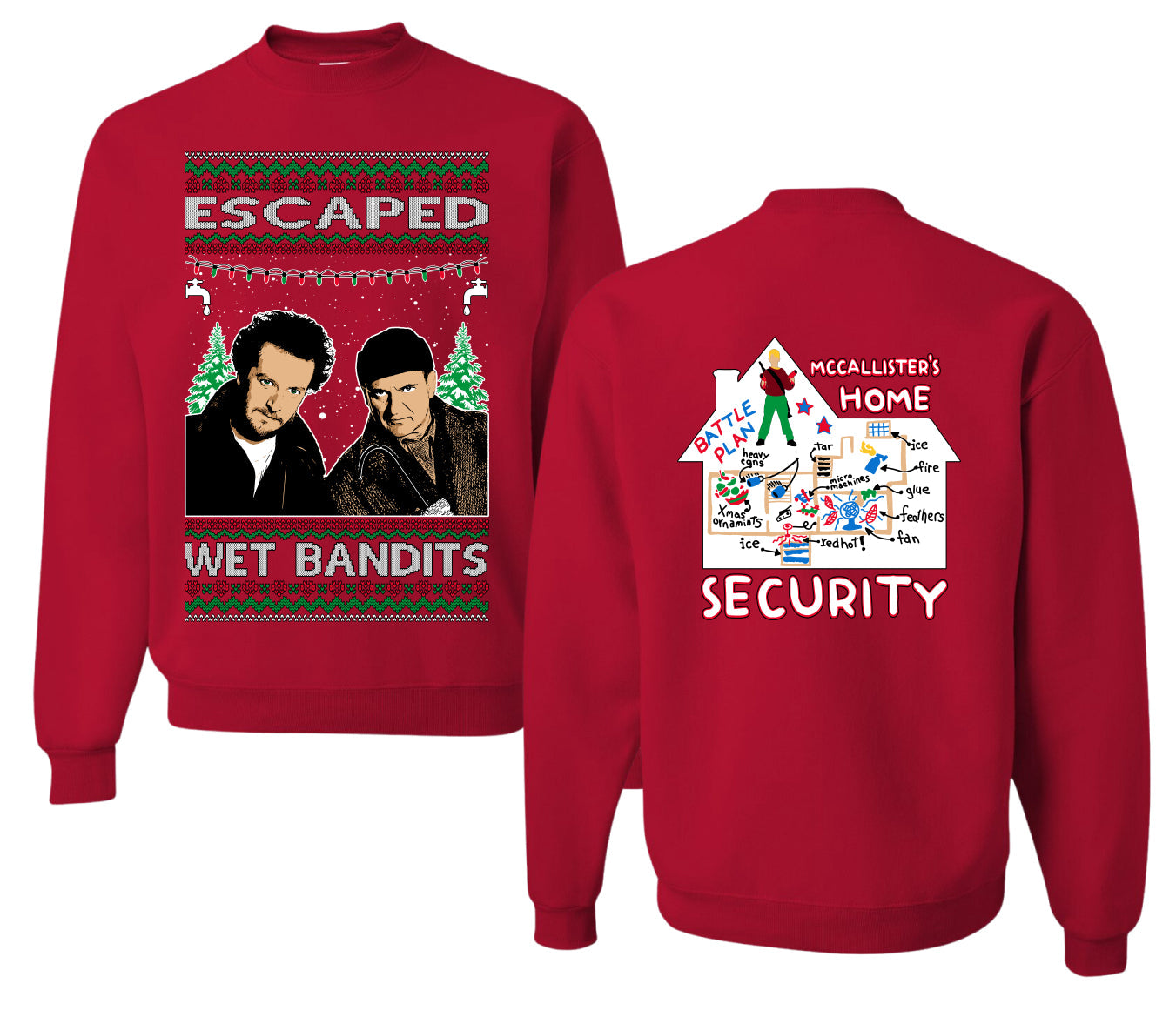 Escaped Bandits Classic Home Holiday Movie Christmas Unisex Crewneck Sweatshirt