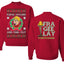 Fudge Around And Find Out Story Ugly Christmas Front and Back Sweater Unisex Crewneck Sweatshirt