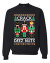 Crack Deez Nuts Meme Ugly Christmas Sweater Christmas Unisex Crewneck Graphic Sweatshirt