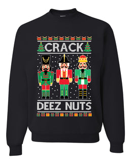 Crack Deez Nuts Meme Ugly Christmas Sweater Christmas Unisex Crewneck Graphic Sweatshirt