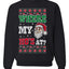 Where my Hos At Santa Funny Ugly Christmas Sweater Unisex Crewneck Graphic Sweatshirt