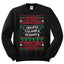 Merry Christmas Holiday Alphabet Christmas Unisex Crewneck Graphic Sweatshirt