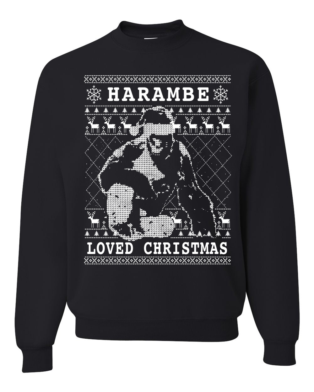 Harambe Loved Christmas Christmas Unisex Crewneck Graphic Sweatshirt