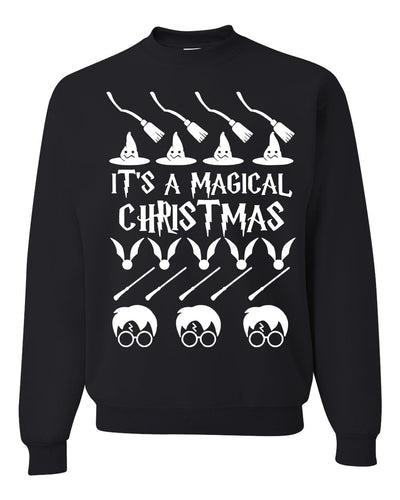 It's A Magical Christmas Wizard Christmas Unisex Crewneck Graphic Sweatshirt