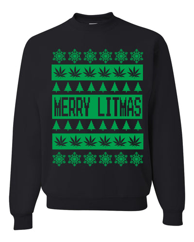 Merry Litmas Unisex Crewneck Graphic Sweatshirt