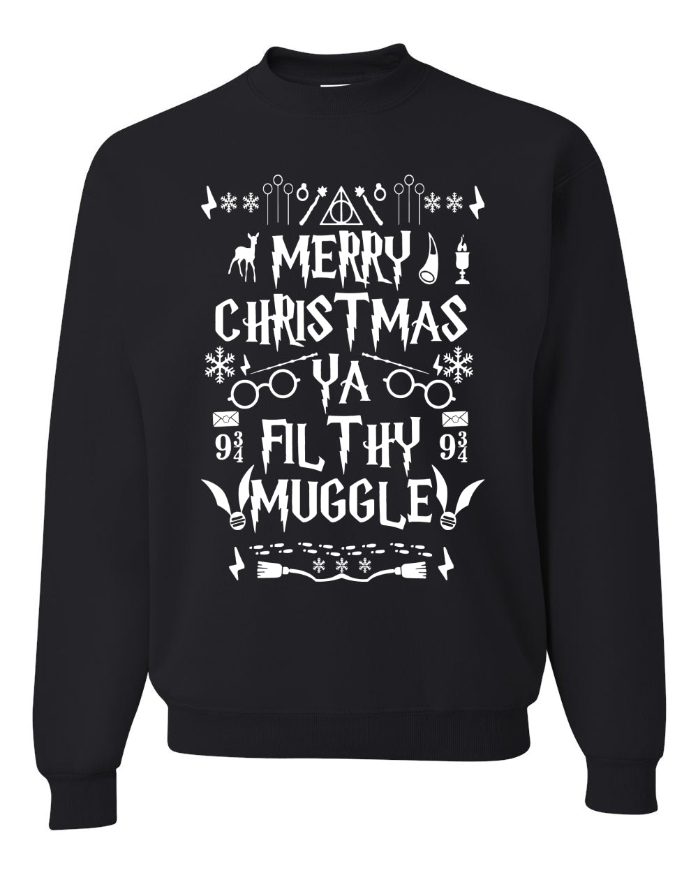 Merry Christmas Ya Filthy Muggle Christmas Unisex Crewneck Graphic Sweatshirt