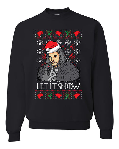 Let It Snow | Jon Snow Full Color GoT Christmas Unisex Crewneck Graphic Sweatshirt