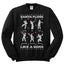Santa Floss Like a Boss Dance Moves Christmas Unisex Crewneck Graphic Sweatshirt