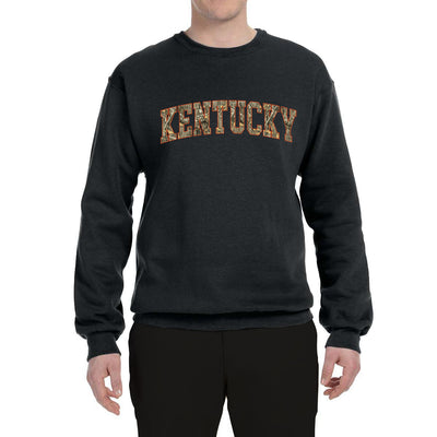 Kentucky  Camo Fill Orange Outline Sweater, Unisex Crewneck Sweatshirts