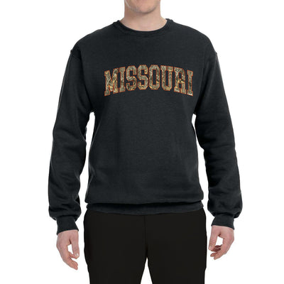 Missouri Camo Fill Orange Outline Sweater, Unisex Crewneck Sweatshirts