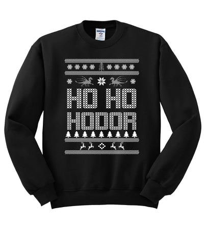 Ho Ho Hodor GoT White Winter Christmas Unisex Crewneck Graphic Sweatshirt