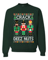 Crack Deez Nuts Meme Ugly Christmas Sweater Christmas Unisex Crewneck Graphic Sweatshirt