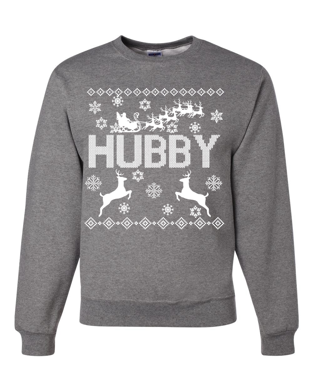 Christmas Hubby Love Ugly Christmas Sweater Christmas Unisex Crewneck Graphic Sweatshirt
