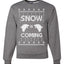 Snow is Coming | GoT Stark Christmas Unisex Crewneck Graphic Sweatshirt