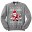 Here Comes Santa Floss Funny Dance Moves Christmas Unisex Crewneck Graphic Sweatshirt