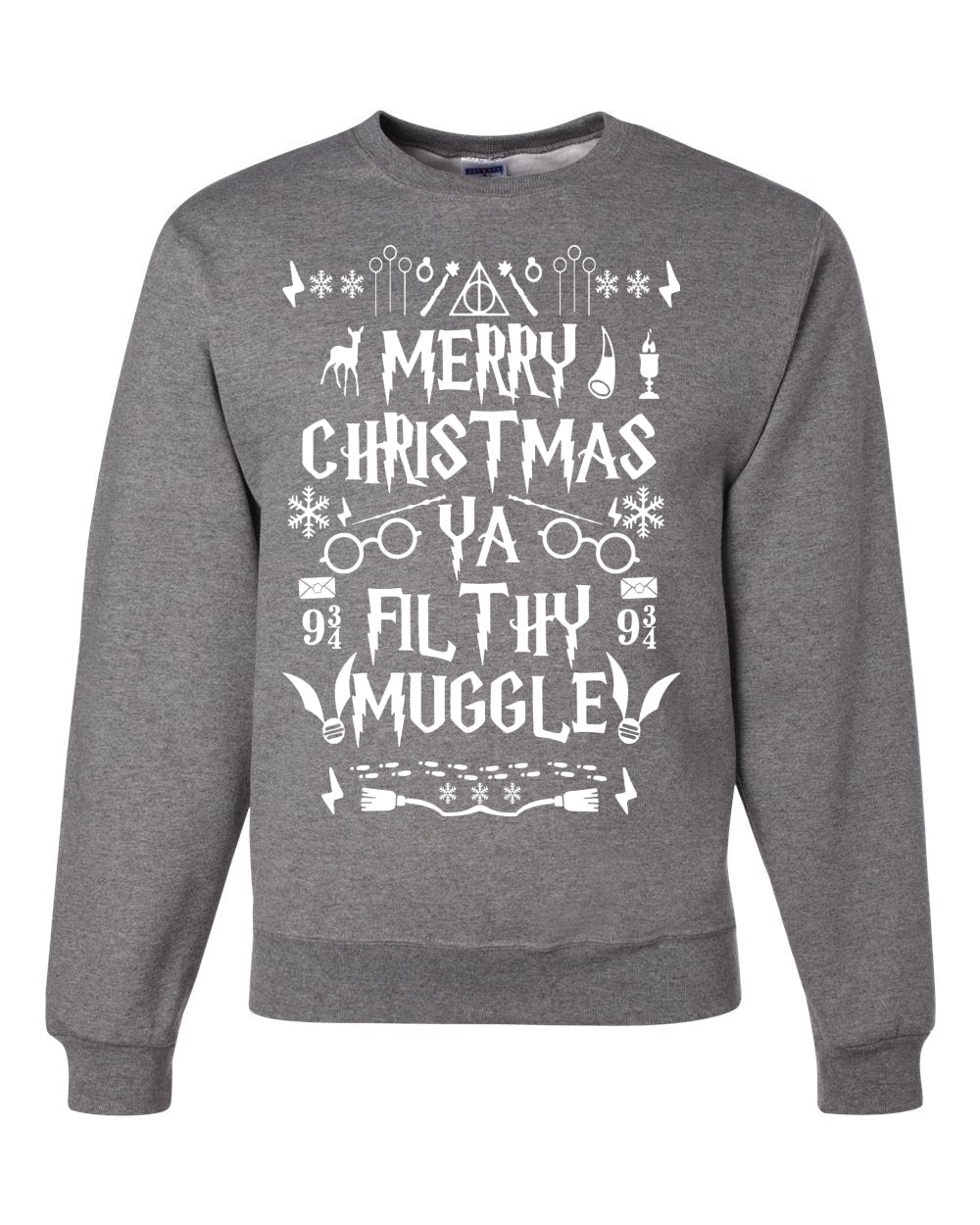 Merry Christmas Ya Filthy Muggle Christmas Unisex Crewneck Graphic Sweatshirt