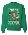 Crack Deez Nuts Meme Ugly Christmas Sweater Christmas Unisex Crewneck Graphic Sweatshirt