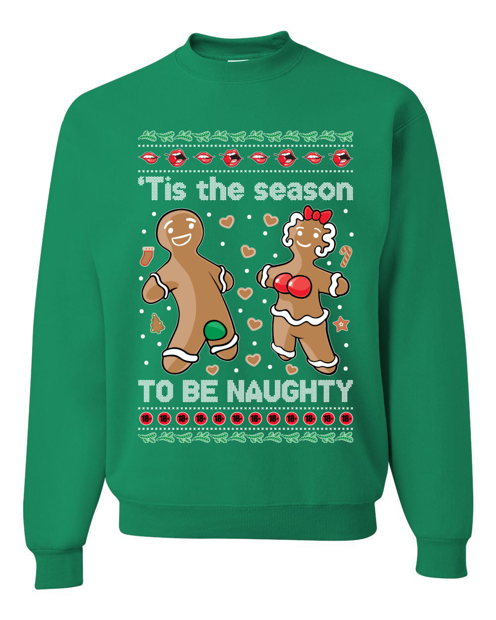 Tis Season to get Naughty Xmas Ugly Christmas Sweater Christmas Unisex Crewneck Graphic Sweatshirt