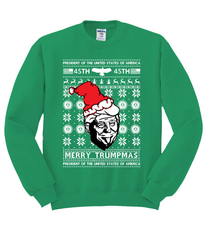 President of The USA 45th Merry Trumpmas Christmas Unisex Crewneck Graphic Sweatshirt