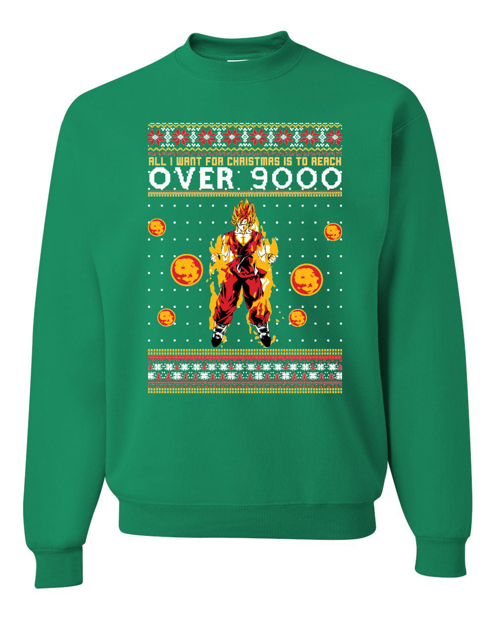 All I Want for Christmas is to Reach Over 9000 Christmas Unisex Crewneck Graphic Sweatshirt